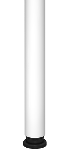 Stützfuß rund Weiß